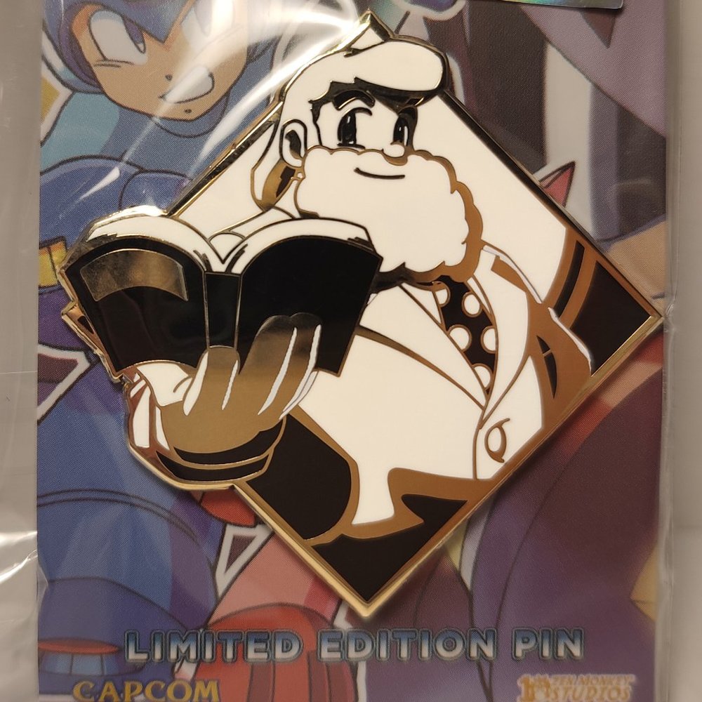 Mega Man Dr. Light Limited Edition Golden Enamel Pin Official Capcom Collectible